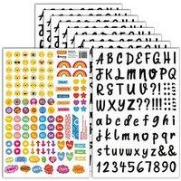 Walplus Self-Adhesive Alphabet Letters And Numbers With Emoji Wall Stickers For Kids Room