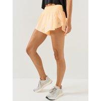 Fp Movement Womens Training Element Smocked Waist Lined Shorts - Yellow