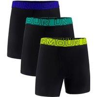 Under Armour Mens Performance Tech - Solid 6 Inch 3Pk - Black
