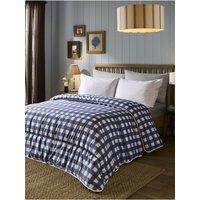 Night Lark 10.5 Tog Indigo Gingham Coverless Duvet