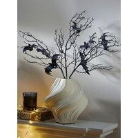 Festive 60Cm Black Twig With Bats Stem Set Of 3