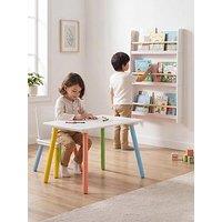Liberty House Rainbow Table And Bookshelf Set - White/Pink
