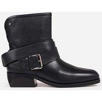 Bronx Brod-Ey Buckle Detail Ankle Boots - Black