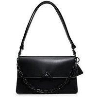 Aldo Flap Shoulder Bag With Chain - Black