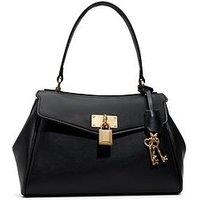 Aldo Padlock Detail Structured Shoulder Bag - Black