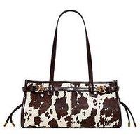 Aldo Cow Print Shoulder Bag With Long Handles