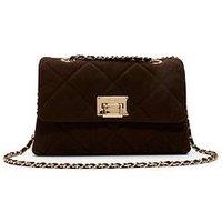 Aldo Quilted Crossbody Bag With Chain Strap - Brown