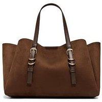 Aldo Buckle Detail Tote Bag With Twin Shoulder Straps - Brown