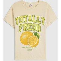 River Island Girls Totally Fresh Lemon T-Shirt - Yellow