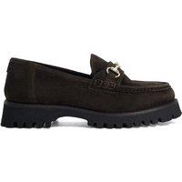 Dune London Wide Fit Grissini Chunky Suede Loafer - Brown