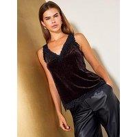Friends Like These Velvet Lace Cami - Brown