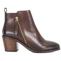 Dune London Paicing Leather Ankle Boots - Brown