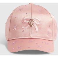 River Island Girls Diamante Bow Cap - Pink