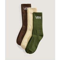 Vans Mens Crew Ribbed Logo Socks 3 Pack
