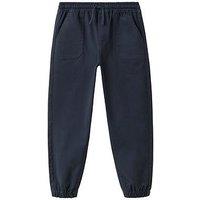 Mango Boys Cotton Jogger Style Trousers - Navy