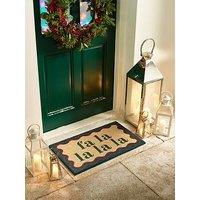 The Very Collection Fa La La La La Coir Doormat 45X75