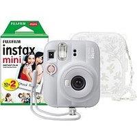 Fujifilm Instax Mini 13 Camera Inc Skinny Dip Case & 20 Shot Film - Clay White