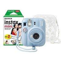 Fujifilm Instax Mini 13 Camera Inc Skinny Dip Case & 20 Shot Film - Frost Blue