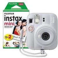 Fujifilm Instax Mini 13 Camera Inc 20 Shot Film Pack- Clay White