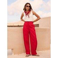 Mint Velvet Wide Leg Utility Trousers - Red