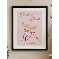 The Personalised Memento Company Personalised Christmas Cheer Black Framed Print