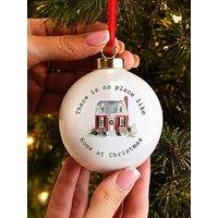 The Personalised Memento Company Personalised No Place Like Home Ceramic Bauble