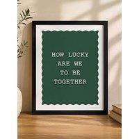 The Personalised Memento Company Personalised Green Typography Black Framed Print