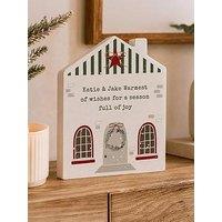 The Personalised Memento Company Personalised Christmas Home Wooden House Ornament