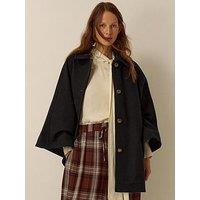 Monsoon Claudie Cape Coat - Black