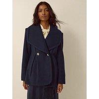 Monsoon Estelle Collar Coat - Blue