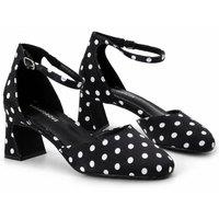 Glamorous Womens Polka Dot Mary Jane Shoes - Black