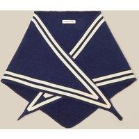 Monsoon Womens Sana Sailor Stripe Triangle Scarf - Blue