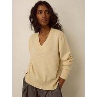 Monsoon Vikki V Neck Jumper - Yellow