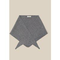 Monsoon Womens Triangle Soft-Touch Knit Scarf - Grey