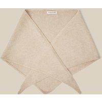 Monsoon Womens Soft Knit Triangle Scarf - Cream