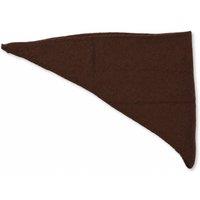 Glamorous Knitted Triangle Scarf - Brown