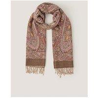 Monsoon Katia Paisley Print Fringed Scarf