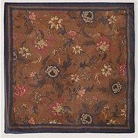 Monsoon Princella Floral Silk Square Scarf - Brown