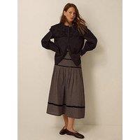 Monsoon Elise Check Skirt - Black