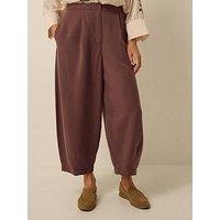 Monsoon Raina Barrel Trousers - Brown