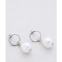 Karen Millen Modern Pearl Drop Earrings