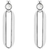 Karen Millen Crystal Ellipse Drop Earrings