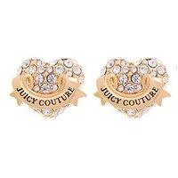 Juicy Couture Crystal Icon Heart Stud Earrings