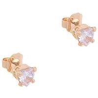 Juicy Couture Solitaire Crystal Heart Stud Earrings