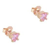 Juicy Couture Solitaire Crystal Heart Stud Earrings