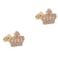 Juicy Couture Crystal Motif Crown Stud Earrings