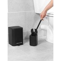 Beldray 2Pc Bin And Toilet Brush Set Black