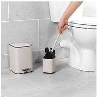 Beldray 2Pc Bin And Toilet Brush Set Grey