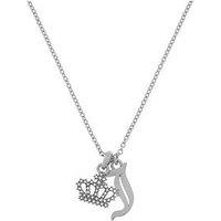 Juicy Couture Crystal Motif Crown & J Charm Pendant