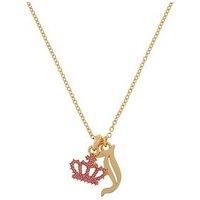 Juicy Couture Crystal Motif Crown & J Charm Pendant